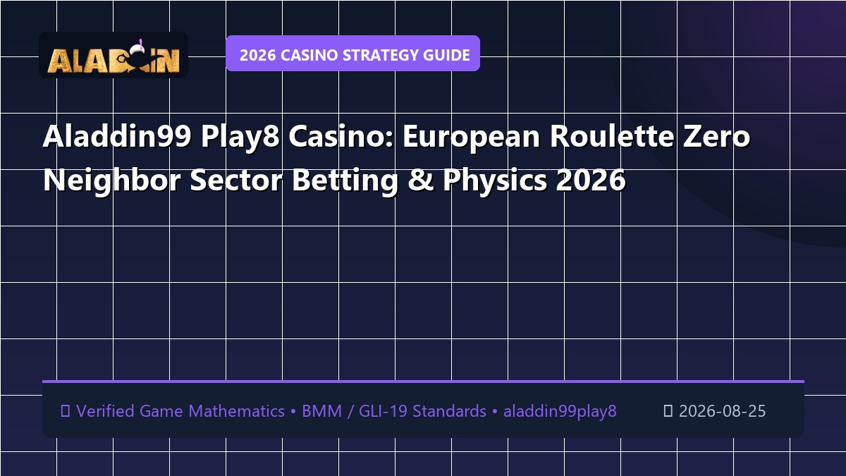 Aladdin99 Play8 Casino: European Roulette Zero Neighbor Sector Betting & Physics 2026